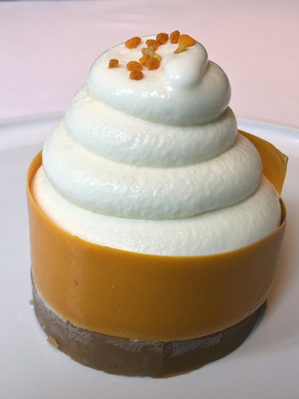 illustrative photo of the milk and honey dessert at Davies and Brook Claridge's