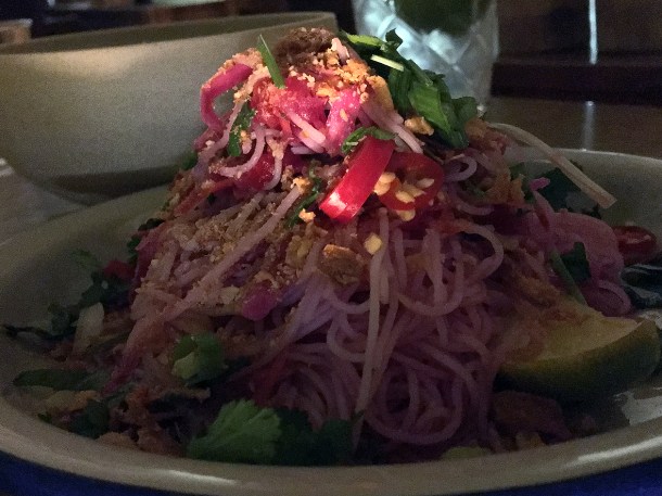 illustrative photo of the noodle salad at Bong Bong's Manila Kanteen