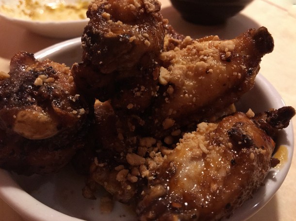 illustrative photo of the caramel kuli kuli chicken wings at Chuku's