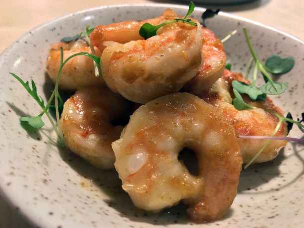 illustrative photo of the honey suya prawns at Chuku's