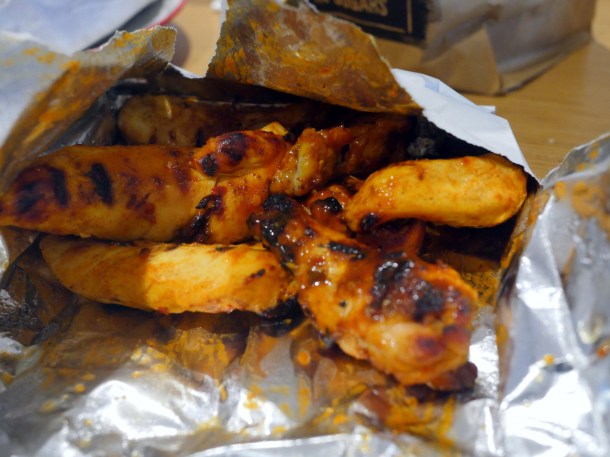illustrative photo of the chicken breast pieces and wings from Roosters Piri Piri