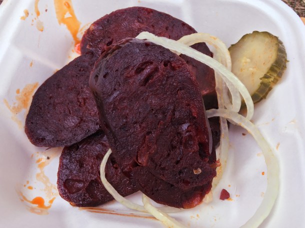 illustrative photo of the morcilla sausage from Red Dog Saloon Soho