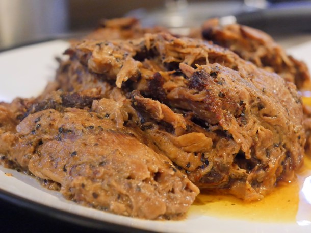 illustrative photo of the pulled beef from Charred