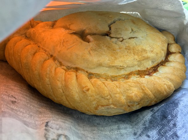 illustrative photo of a Cornish pasty from Warren's