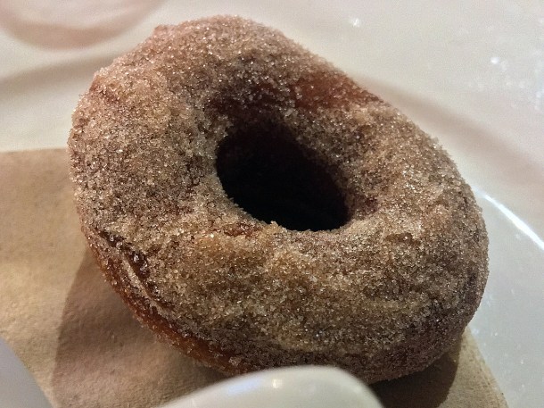 illustrative photo of the cinnamon doughnut at the Felin Fach Griffin