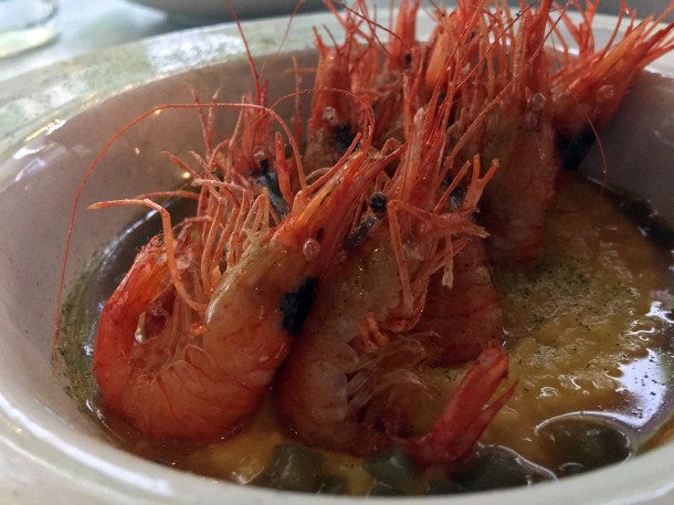 illustrative photo of the prawns and corn at Brunswick House