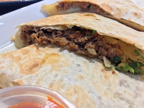 illustrative photo of the beef quesadilla at La Chingada