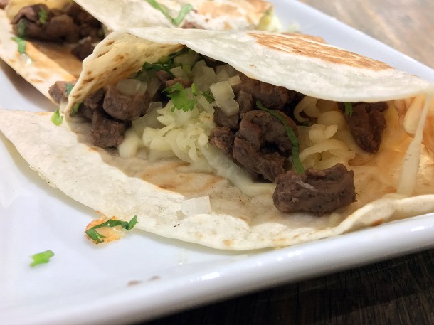 illustrative photo of the beef quesadilla at La Chingada
