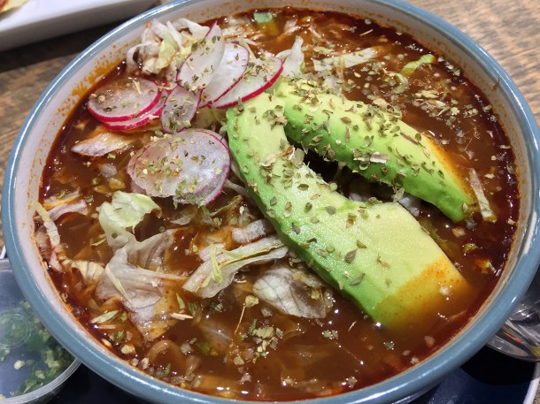 illustrative photo of the chicken and corn soup at La Chingada