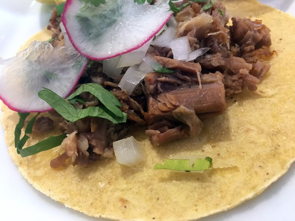 illustrative photo of the suadero tacos at La Chingada Southwark