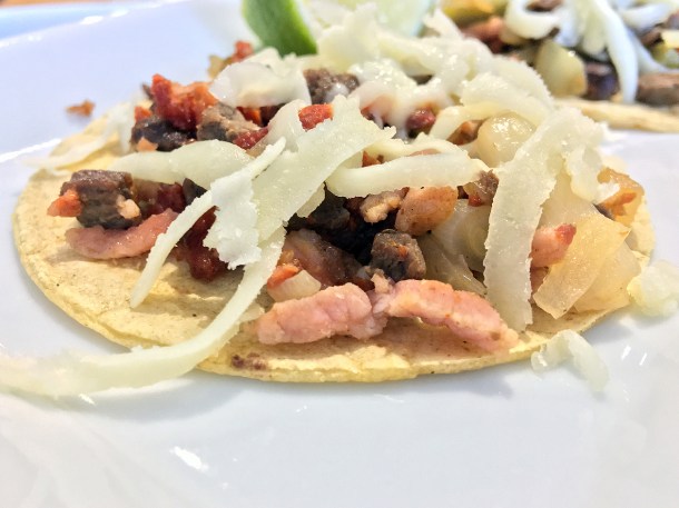 illustrative photo of the tacos de alambre at La Chingada London