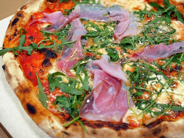 illustrative photo of the parma ham and gorgonzola pizza from The Libertine