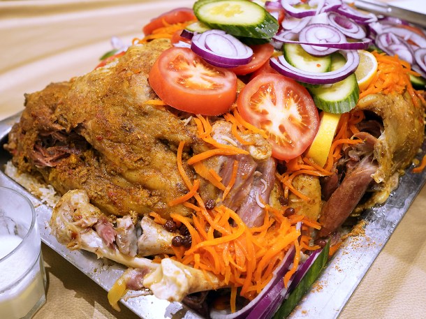 illustrative photo of the whole lamb at Namak Mandi