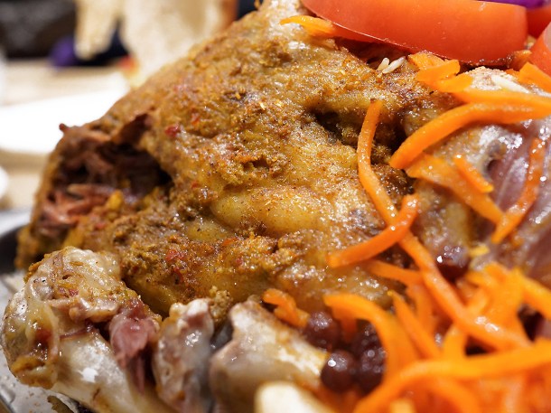 illustrative photo of the whole roast lamb at Namak Mandi