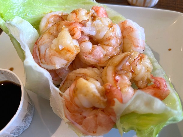 illustrative photo of the boiled king prawns at No 1 Noodle House