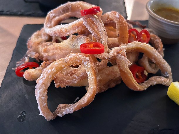 illustrative photo of the salt and pepper octopus at the Hebridean Inn