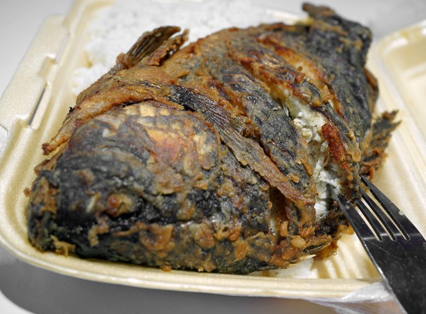 illustrative photo of the pescado frito tilapia from Rincon Costeno