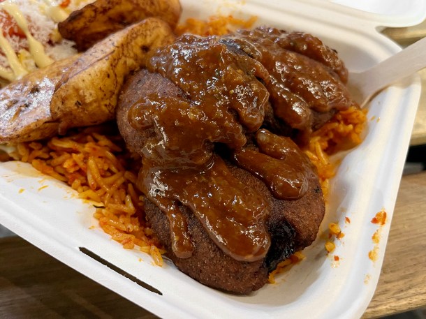 illustrative photo of the bean cakes at Jerk Yard