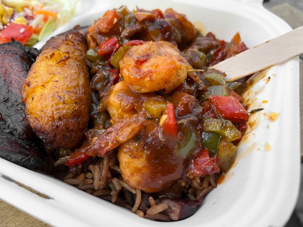 illustrative photo of the jerk shrimp at Jerk Yard