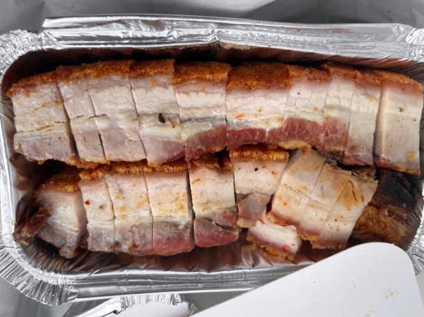 illustrative photo of the crispy roast pork from Wong Kei