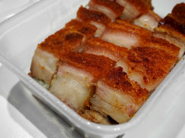 illustrative photo of the crispy roast pork from Joy King Lau