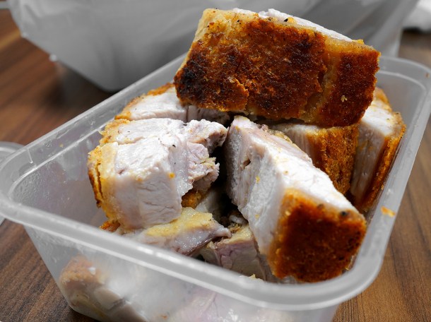 illustrative photo of the crispy roast pork from Wing Tai