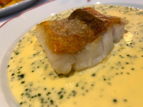illustrative photo of the cod in shallot butter at Josephine Bouchon