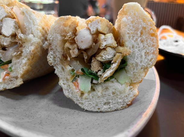 illustrative photo of the veg and tofu banh mi at Pho Thuy Tay