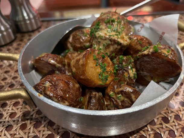 illustrative photo of the rotisserie potatoes at Cafe Francois