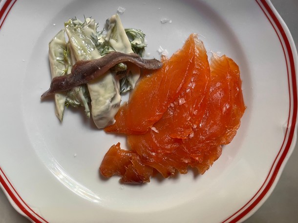 illustrative photo of the cured trout at Camille