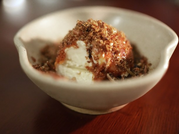 illustrative photo of the toasted rice ice cream with five spice caramel at Hausu